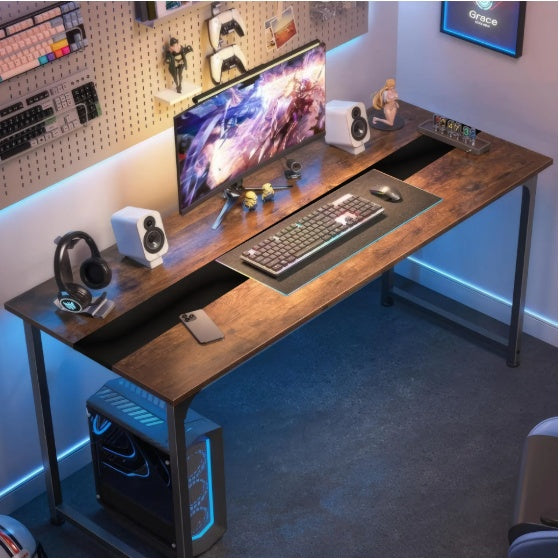 79.5" Modern Computer Desk - Metal Frame Writing Desk for Home Office