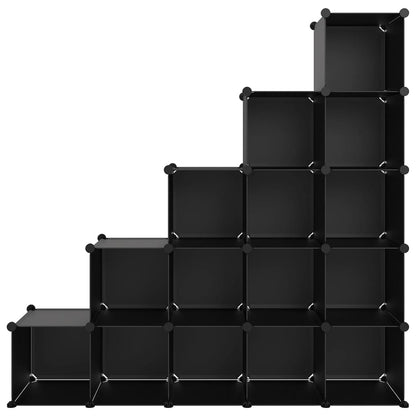 shelving system with 15 cubes PP   shelving system