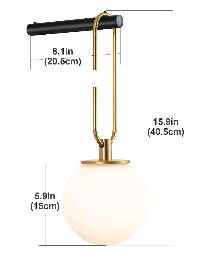 Modern Copper LED Wall Lamp with Cloth Shade