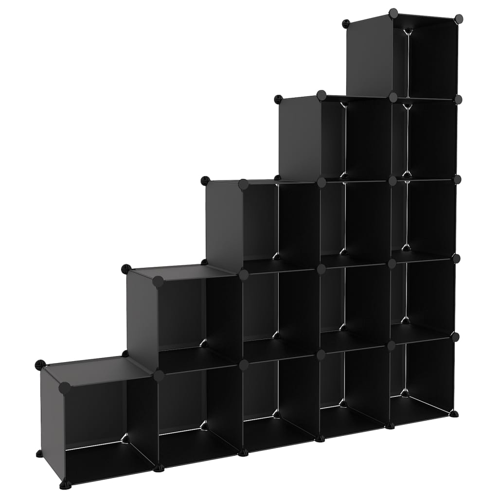 shelving system with 15 cubes PP   shelving system
