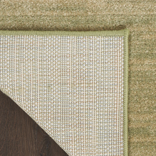 7' X 10' Green And Gold Abstract Indoor Outdoor Area Rug
