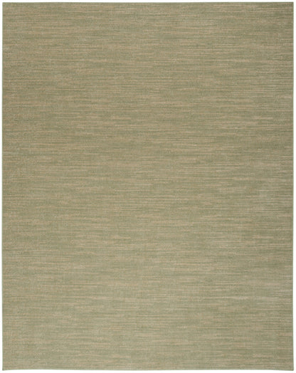 7' X 10' Green And Gold Abstract Indoor Outdoor Area Rug
