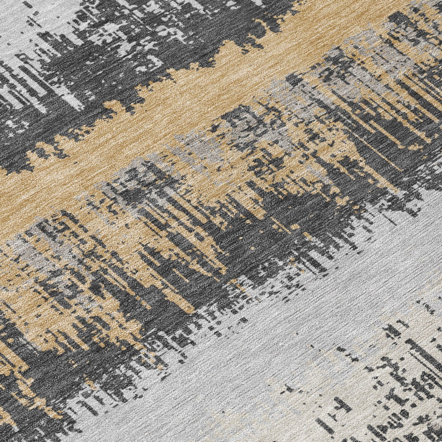 8' Gray Brown And Beige Round Striped Washable Indoor Outdoor Area Rug