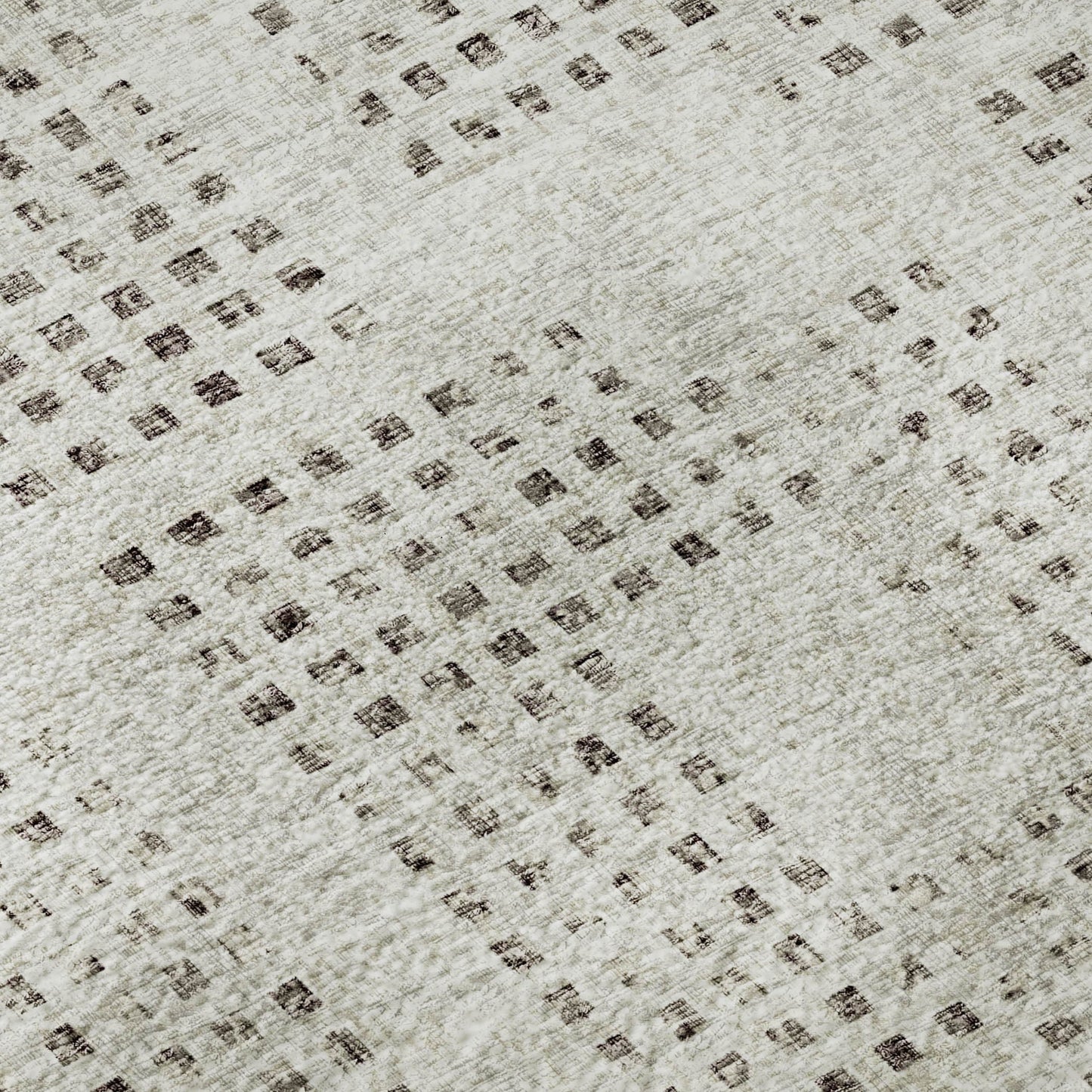 8' X 10' Beige And Chocolate Geometric Washable Indoor Outdoor Area Rug