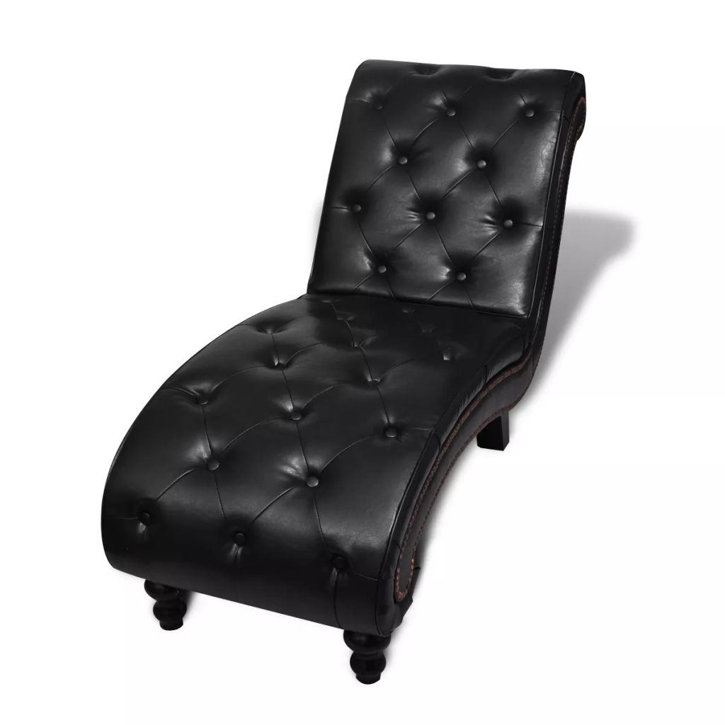 vidaXL Chaise Longue Brown Faux Leather