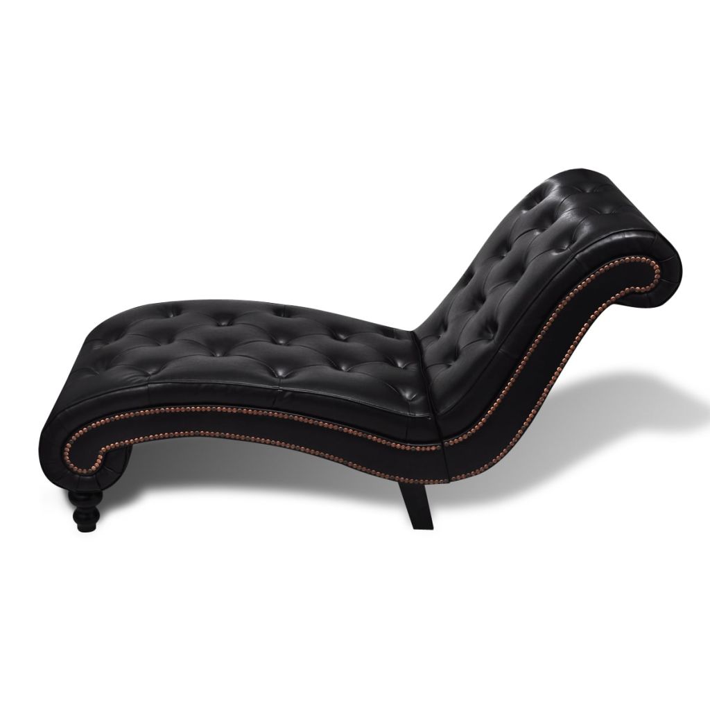 vidaXL Chaise Longue Brown Faux Leather