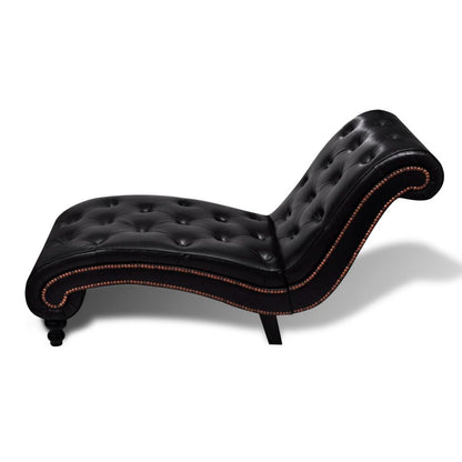 vidaXL Chaise Longue Brown Faux Leather