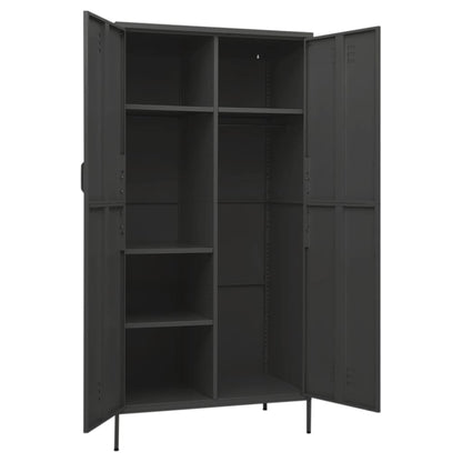 vidaXL Wardrobe Armoire Closet Clothes Storage Organizer for Bedroom Steel