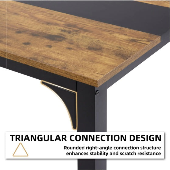 79.5" Modern Computer Desk - Metal Frame Writing Desk for Home Office