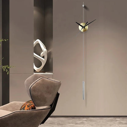 Morden Wall Clocks Metal Watches Silent Clocks Round Wall Decoration Products Creative Light Luxury Artistic Unique Design