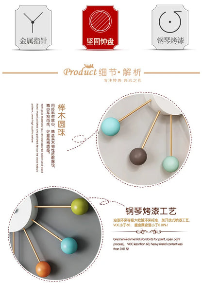 Home Wall Watch Simple Color Watch Creative Silent Fashion Dopamine Wall Watch