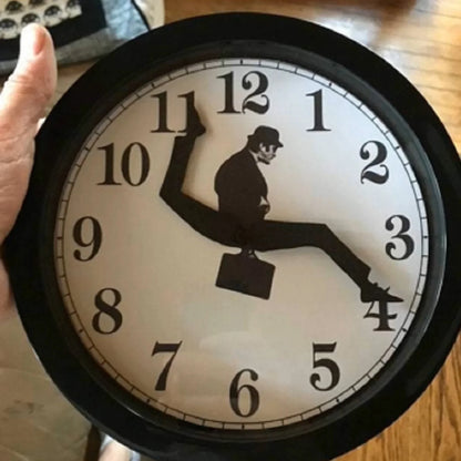 British Comedy Inspired Ministry Of Silly Walk Wall Clock Comedian Home Decor Novelty Wall Watch Funny Walking Silent Mute Clock