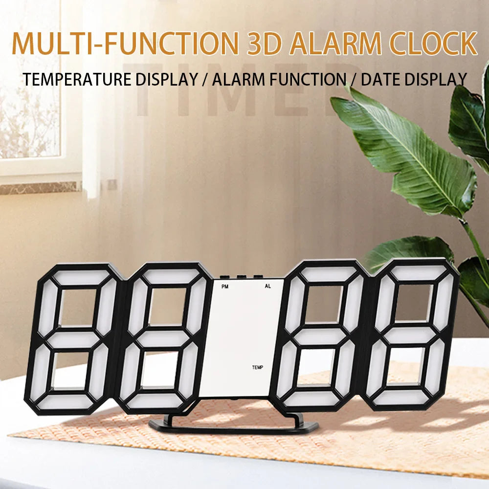 Digital Wall Clock Desk Watches Electronic Alarm Modern Home Decoration for Bedroom Decor Interior Led Table Clocks Living Room