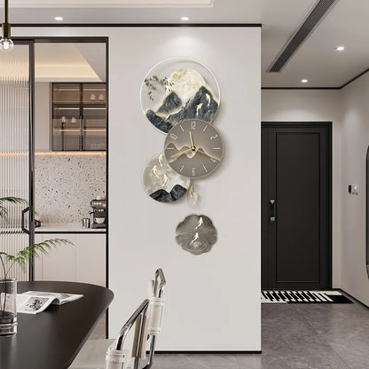 Modern Luxury Wall Clocks Art Mural Living Room Led Interior Wall Watch Aesthetic Design Fashion Horloge Murale Home Decoration