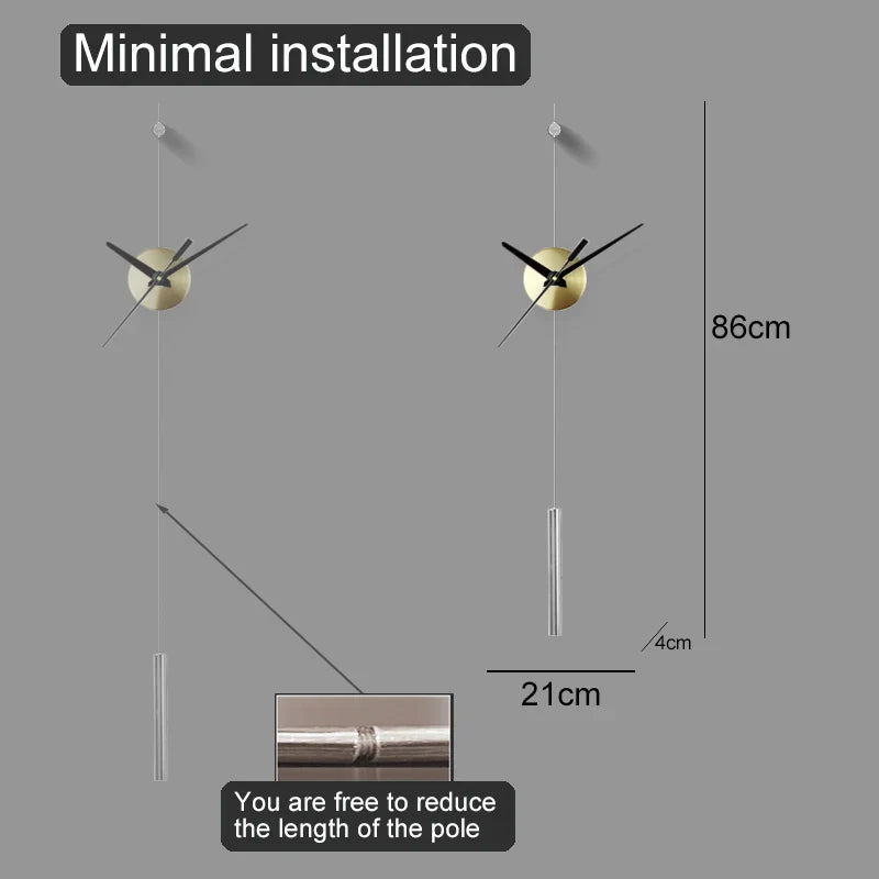 Morden Wall Clocks Metal Watches Silent Clocks Round Wall Decoration Products Creative Light Luxury Artistic Unique Design