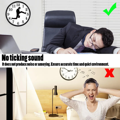 British Comedy Inspired Ministry Of Silly Walk Wall Clock Comedian Home Decor Novelty Wall Watch Funny Walking Silent Mute Clock