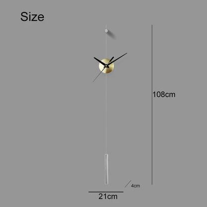 Morden Wall Clocks Metal Watches Silent Clocks Round Wall Decoration Products Creative Light Luxury Artistic Unique Design