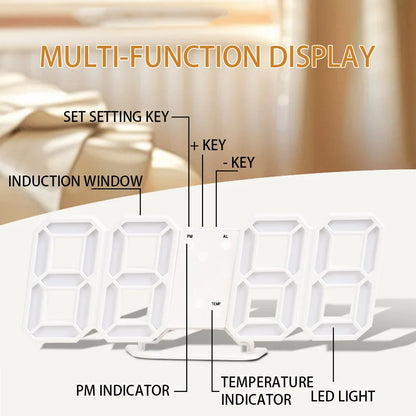 Digital Wall Clock Desk Watches Electronic Alarm Modern Home Decoration for Bedroom Decor Interior Led Table Clocks Living Room