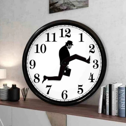 British Comedy Inspired Ministry Of Silly Walk Wall Clock Comedian Home Decor Novelty Wall Watch Funny Walking Silent Mute Clock