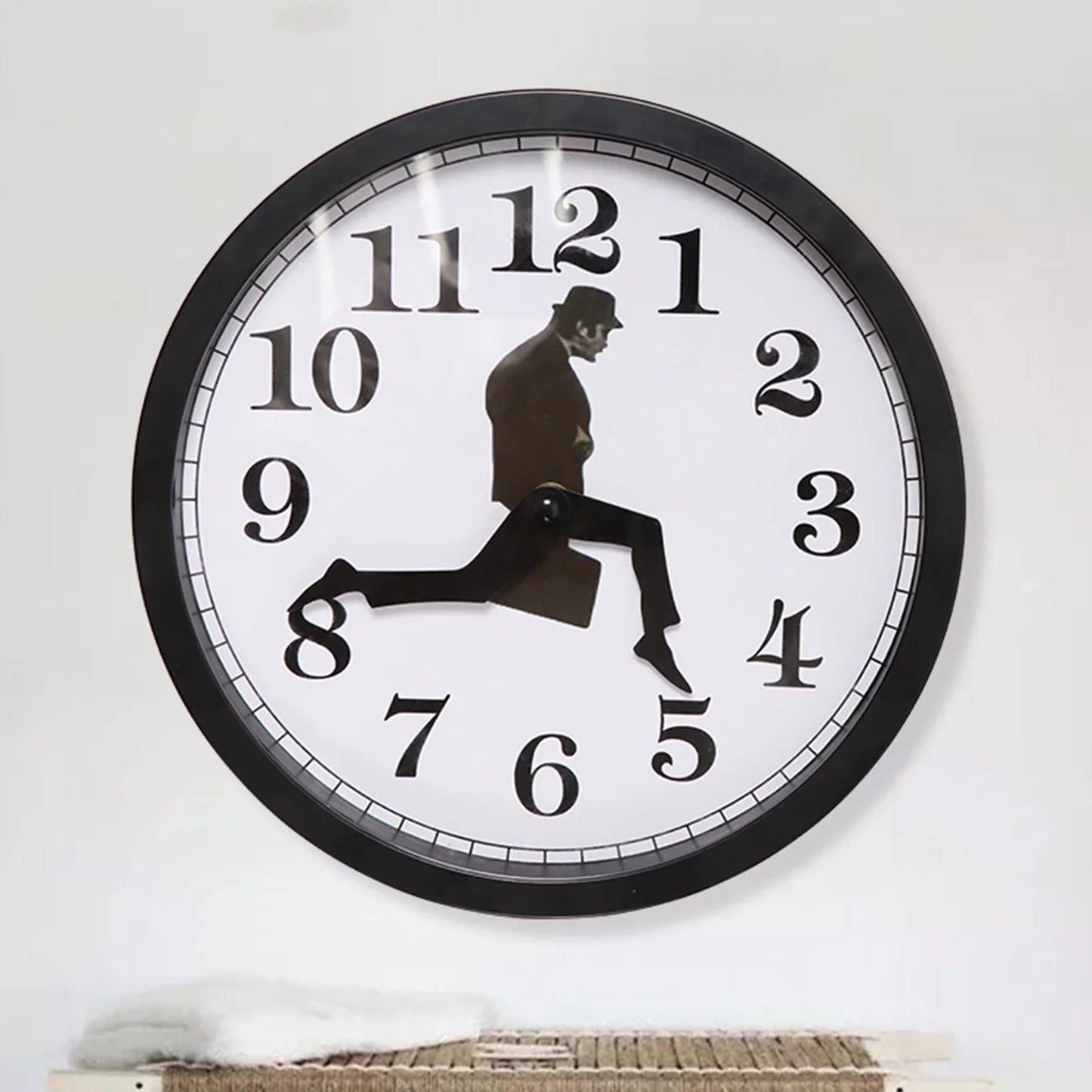 British Comedy Inspired Ministry Of Silly Walk Wall Clock Comedian Home Decor Novelty Wall Watch Funny Walking Silent Mute Clock