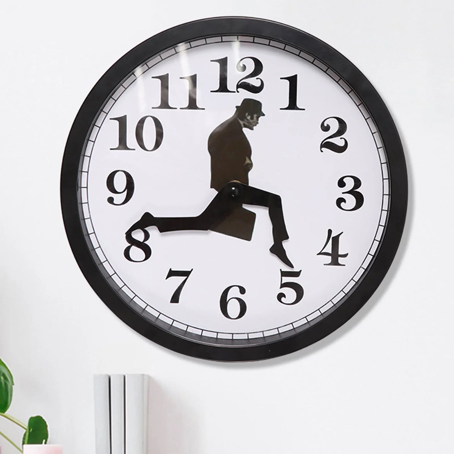 British Comedy Inspired Ministry Of Silly Walk Wall Clock Comedian Home Decor Novelty Wall Watch Funny Walking Silent Mute Clock
