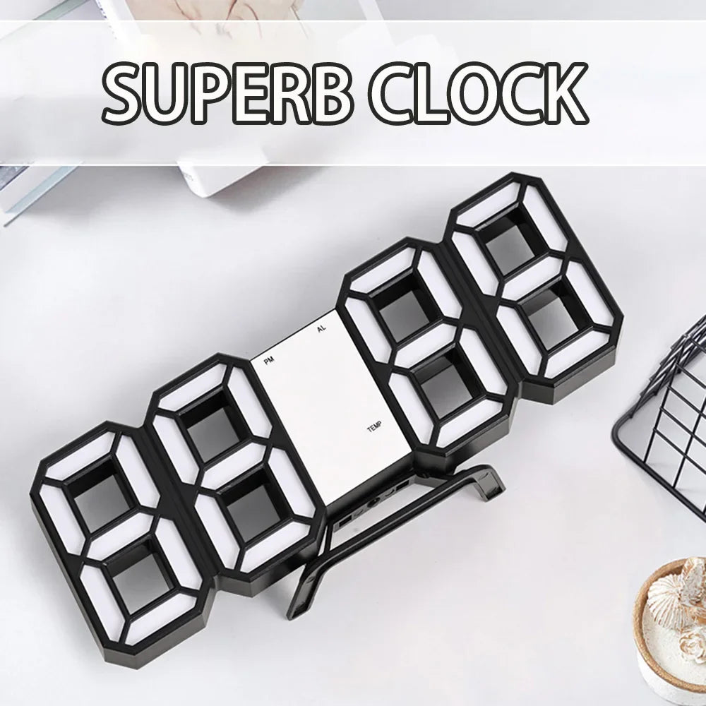Digital Wall Clock Desk Watches Electronic Alarm Modern Home Decoration for Bedroom Decor Interior Led Table Clocks Living Room
