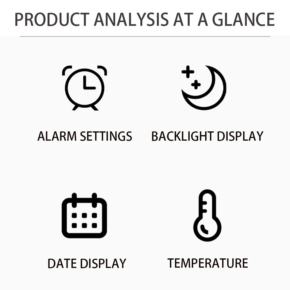 Digital Wall Clock Desk Watches Electronic Alarm Modern Home Decoration for Bedroom Decor Interior Led Table Clocks Living Room