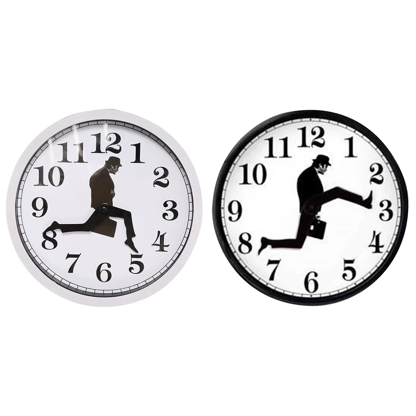 British Comedy Inspired Ministry Of Silly Walk Wall Clock Comedian Home Decor Novelty Wall Watch Funny Walking Silent Mute Clock