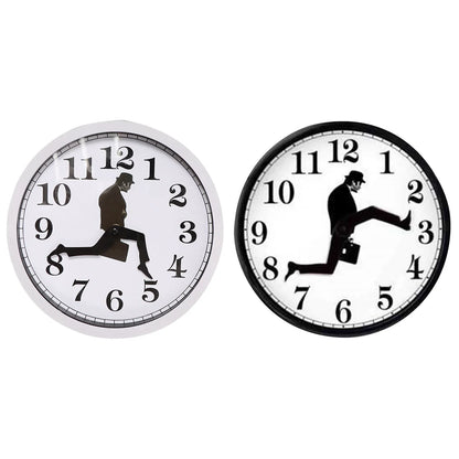 British Comedy Inspired Ministry Of Silly Walk Wall Clock Comedian Home Decor Novelty Wall Watch Funny Walking Silent Mute Clock