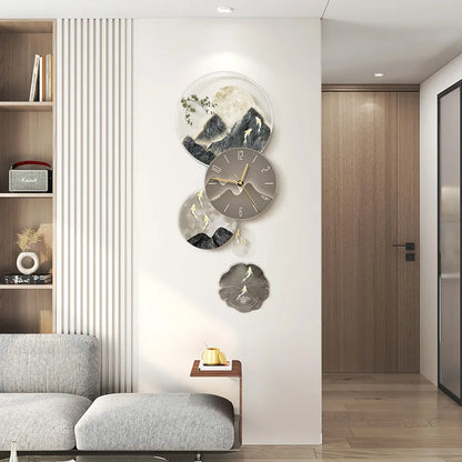 Modern Luxury Wall Clocks Art Mural Living Room Led Interior Wall Watch Aesthetic Design Fashion Horloge Murale Home Decoration