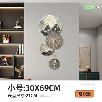 Modern Luxury Wall Clocks Art Mural Living Room Led Interior Wall Watch Aesthetic Design Fashion Horloge Murale Home Decoration