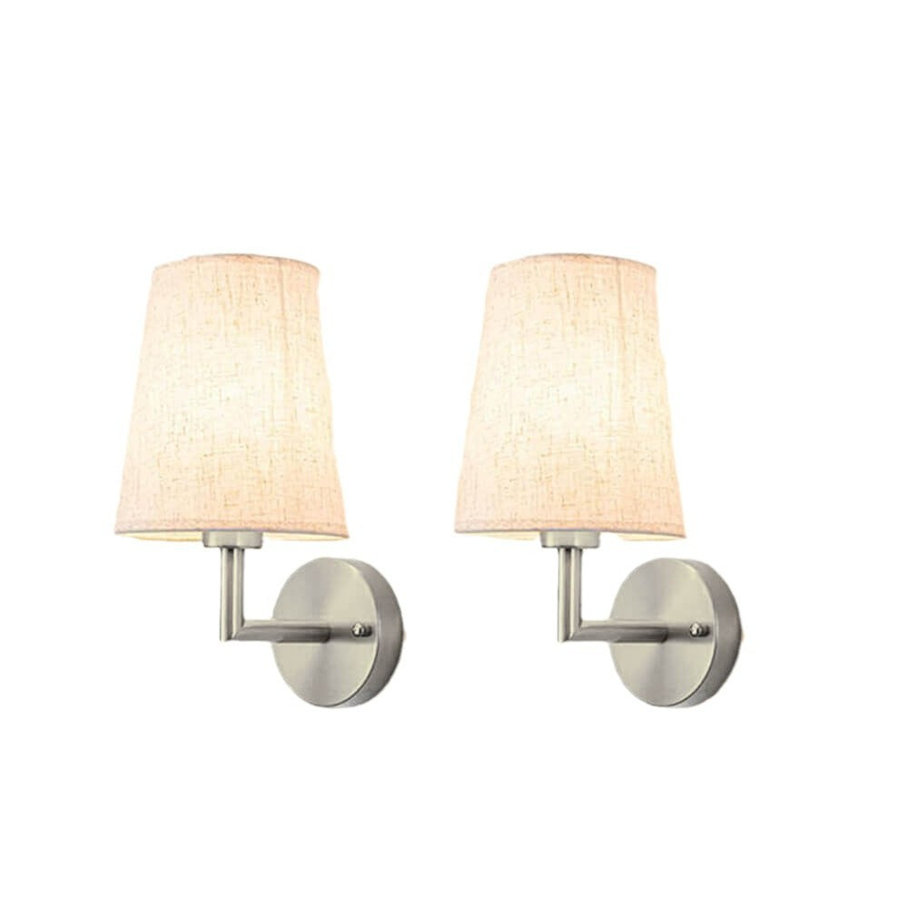Modern Copper LED Wall Lamp with Cloth Shade