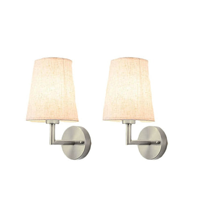 Modern Copper LED Wall Lamp with Cloth Shade