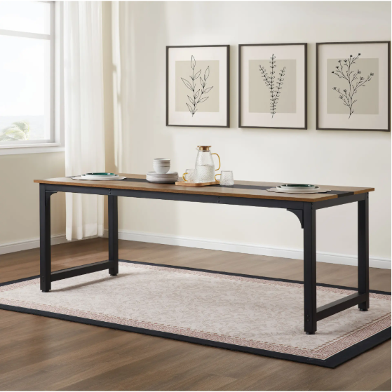 79.5" Modern Computer Desk - Metal Frame Writing Desk for Home Office